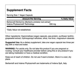 Swanson Complément Alimentaire Berbérine Avancée 550 mg - vue arrière
