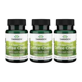 Swanson Complément Alimentaire Cerise de Café 200 mg, 60 Capsules Végétales - vue de face