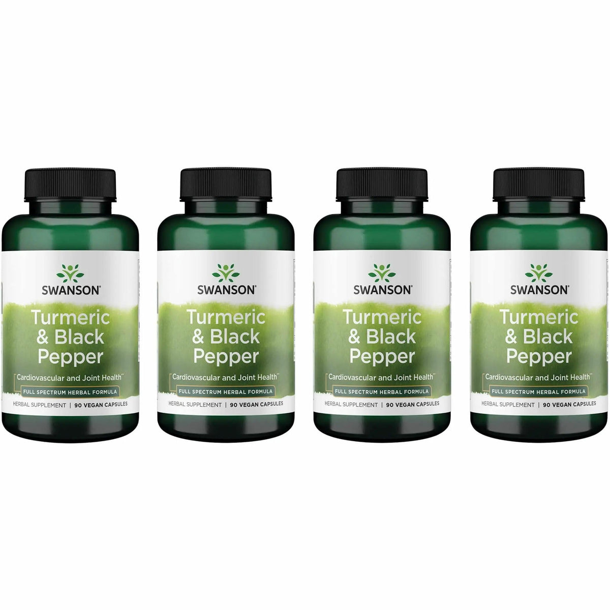 Swanson Complément Alimentaire Curcuma & Poivre Noir - Bouteille avant