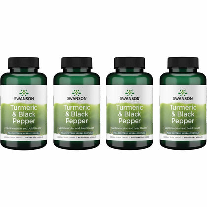 Swanson Complément Alimentaire Curcuma & Poivre Noir - Bouteille avant