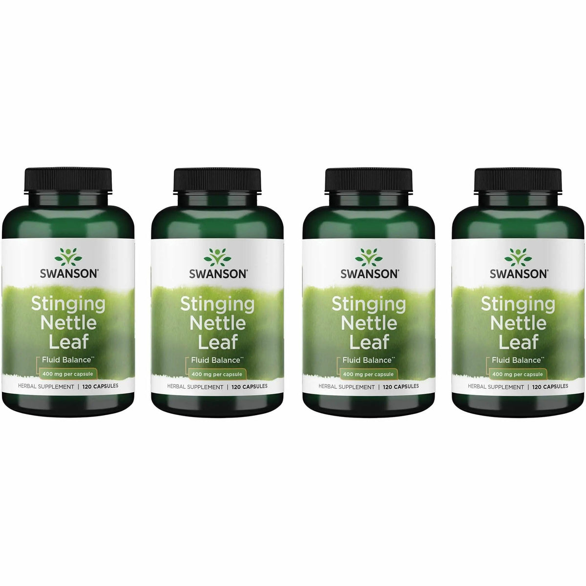 Swanson Complément Alimentaire Feuille d'Ortie 120 capsules vue de devant