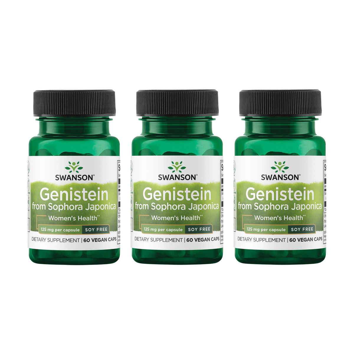 Swanson Complément Alimentaire Genistein 125 mg - vue avant des capsules