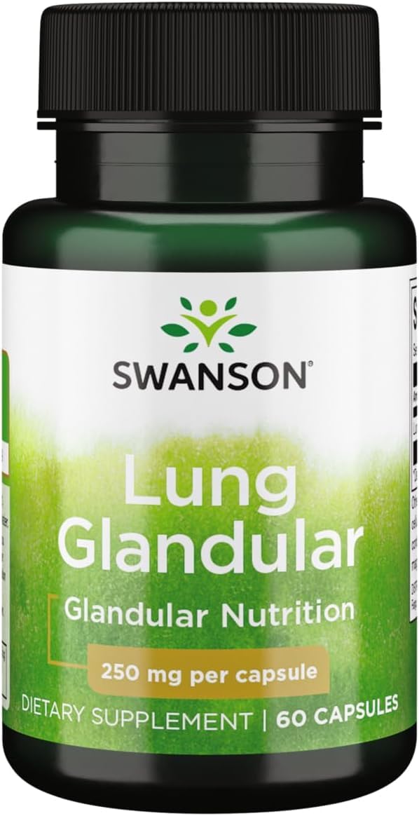 Swanson complément alimentaire glandulaire poumon 250 mg, vue avant