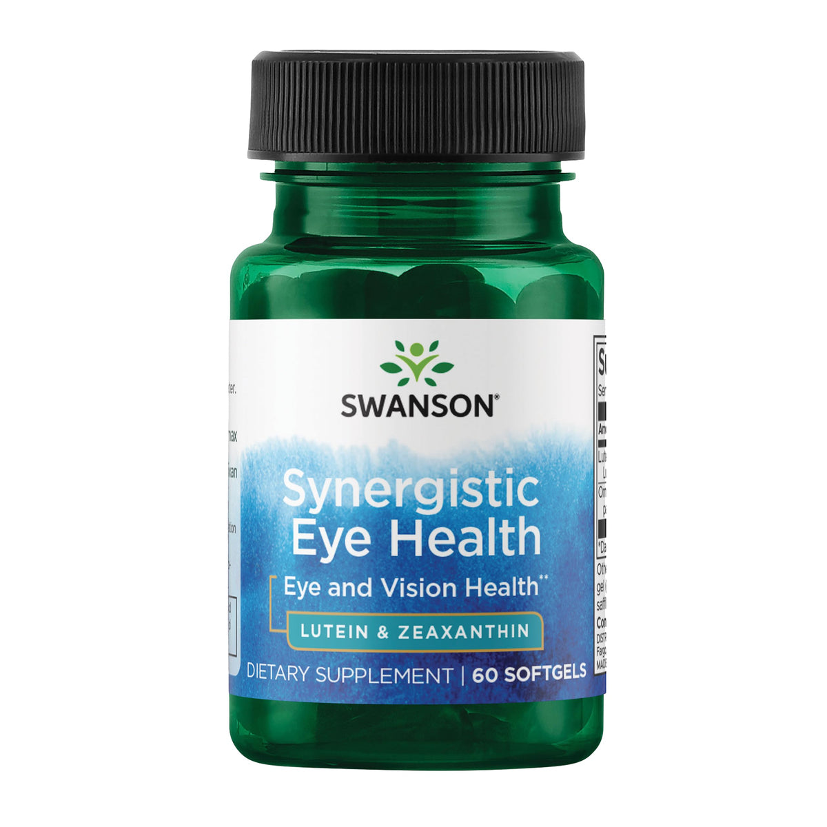 Swanson Complément Alimentaire Œil Synergique Luthéine 20 mg 60 Gélules vue de face