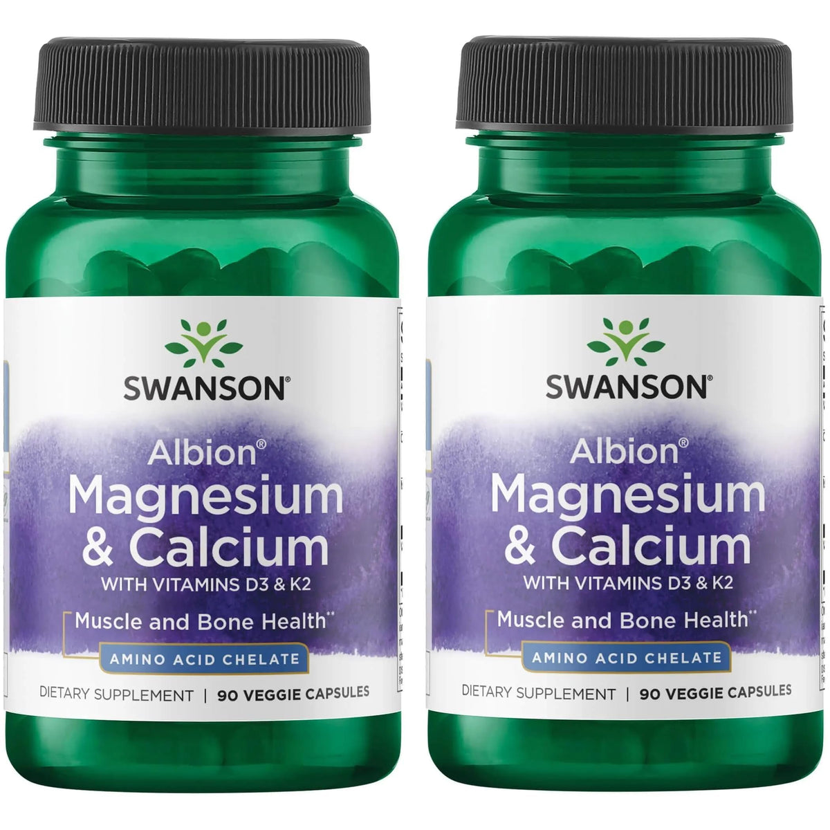 Swanson complément alimentaire magnésium et calcium 2:1 90 capsules végétales