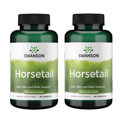 Swanson Complément Alimentaire Queue de Cheval 500 mg - Boîte de 90 capsules