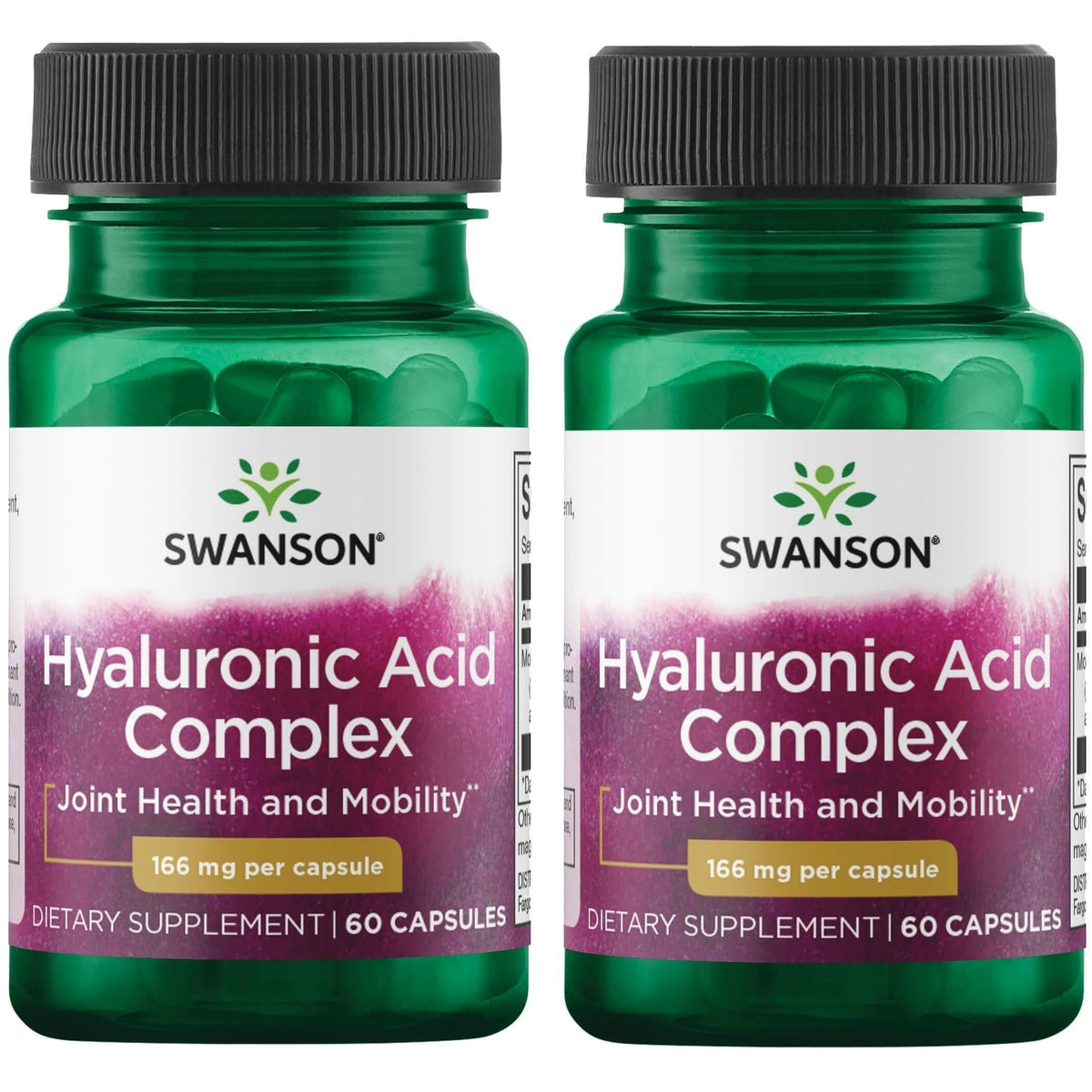 Swanson Complex d'Acide Hyaluronique 60 capsules vue de face