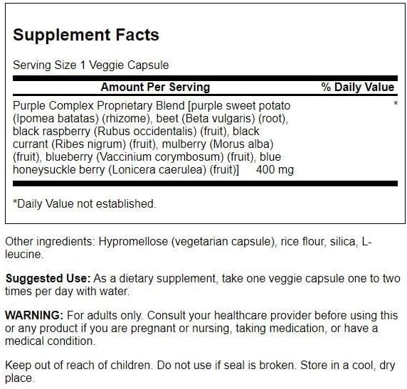 Swanson Complexe Antioxydants Végétal 400 mg gélules emballage