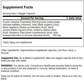 Swanson Complexe Antioxydants Végétal 400 mg gélules emballage