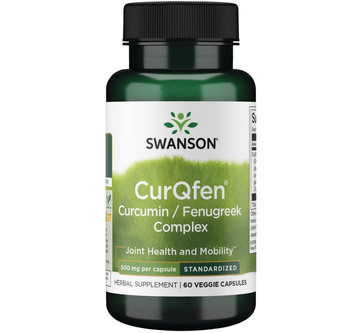 Swanson Complexe Curcufène 60 Capsules Végétales - Vue de l'emballage