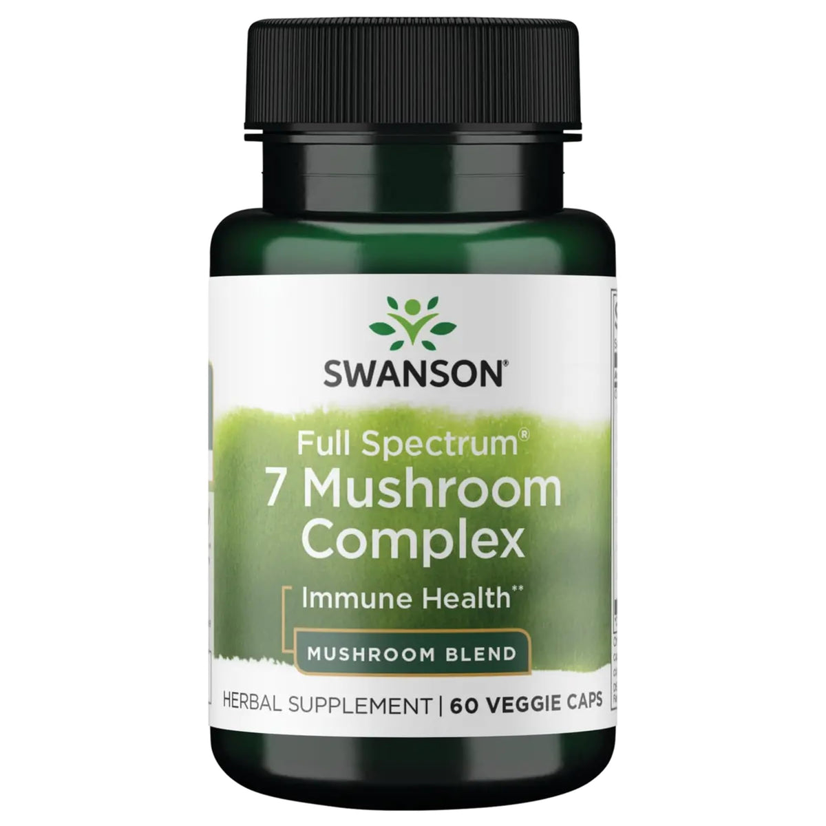 Swanson complexe de 7 champignons 60 capsules végétales, vue de l'avant