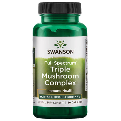 Swanson Complexe de Champignons Triples 60 Capsules vue de face