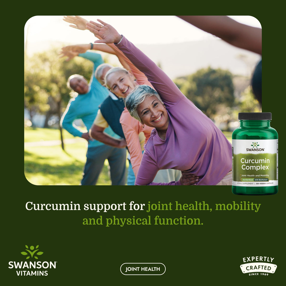 Swanson Complexe de Curcuma 120 Capsules Végétales - vue arrière