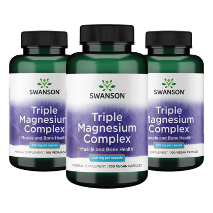 Swanson Complexe de Magnésium Triple 400 mg boîte avant