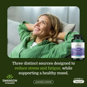 Swanson Complexe de Magnésium Triple 400mg 100 Capsules - vue arrière