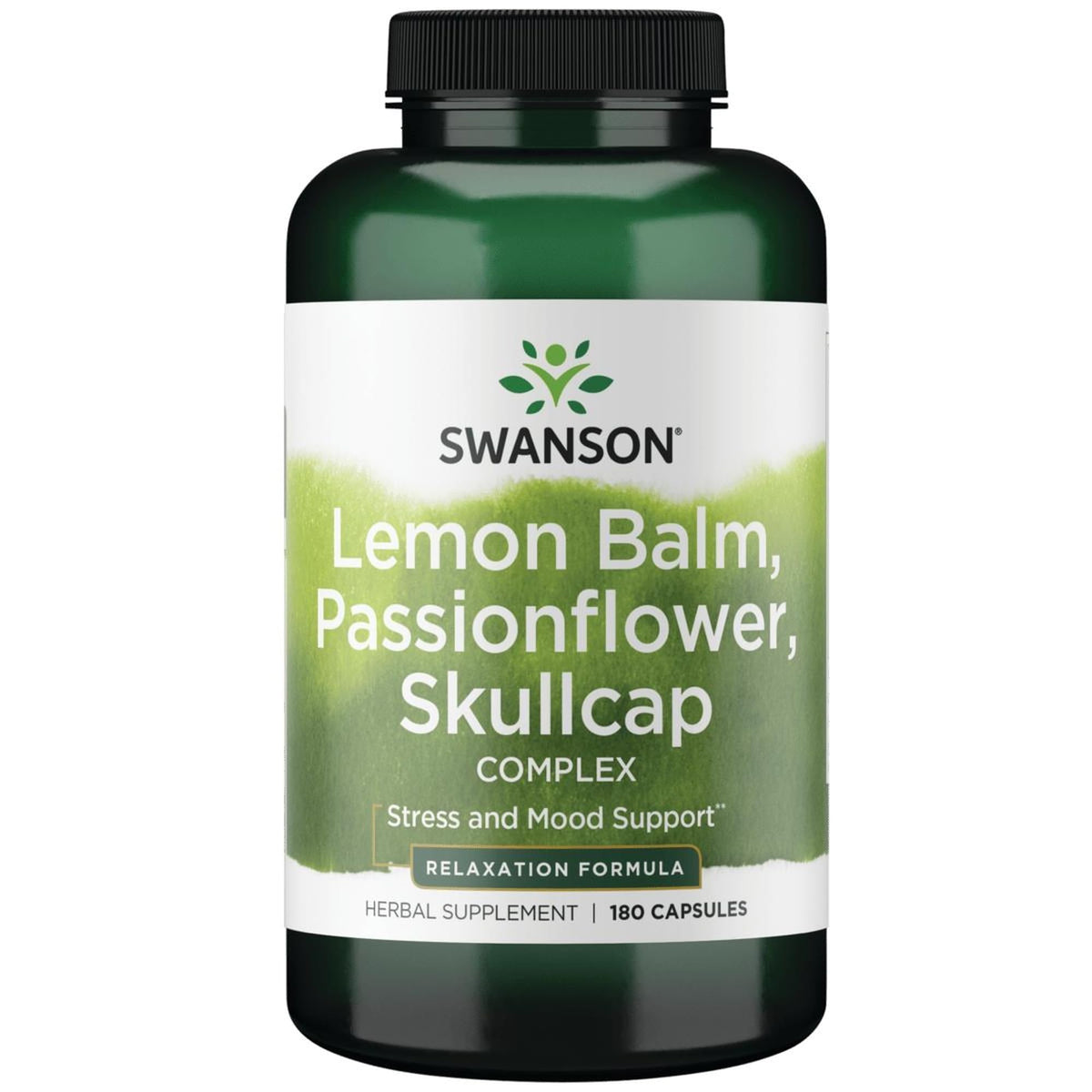 Swanson complexe de mélisse et fleurs de bach 180 capsules vue avant