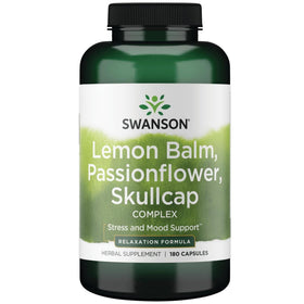 Swanson complexe de mélisse et fleurs de bach 180 capsules vue avant