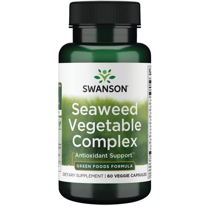 Swanson Complexe Végétal d'Algues Vertes 60 Capsules Végétales - vue avant