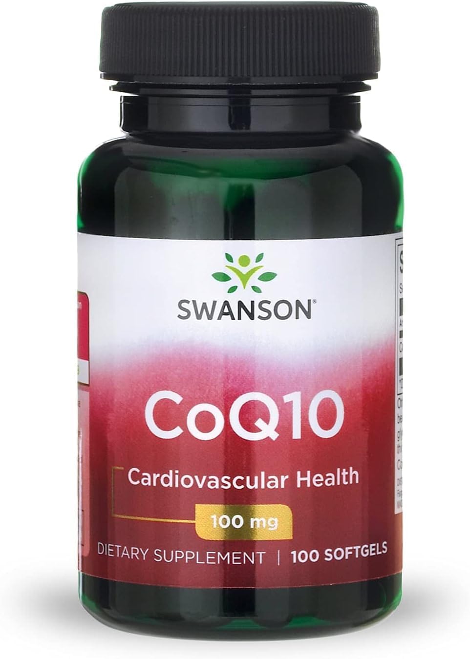 Swanson CoQ10 100 mg boîte avant avec 100 gélules molles