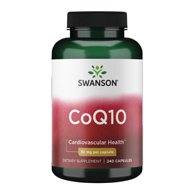 Swanson CoQ10 30 mg 240 capsules vue de face avec étiquette