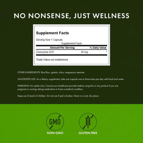 Swanson CoQ10 30 mg capsules packaging