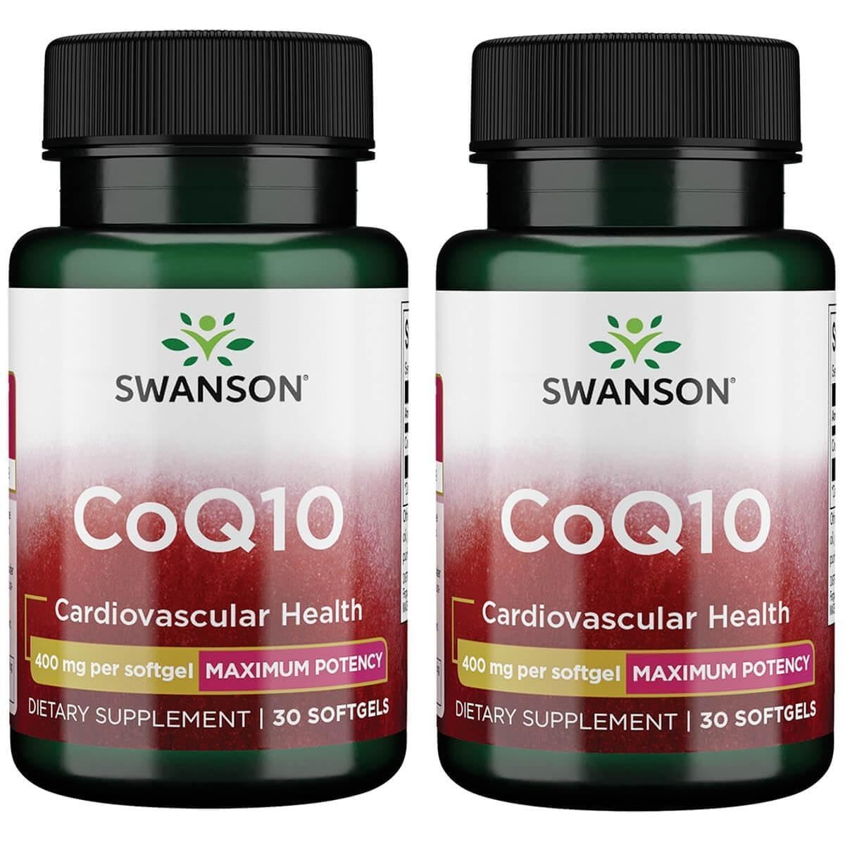 Swanson CoQ10 400mg 30 gélules vue avant avec emballage