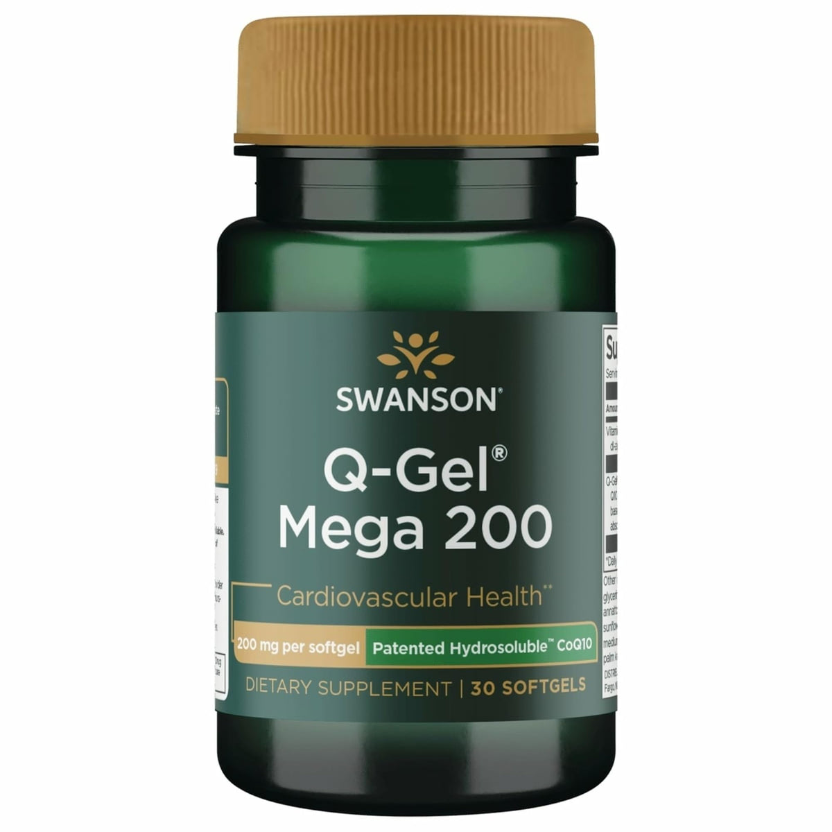 Swanson CoQ10 Hydrosoluble 200 mg gélules en boîte