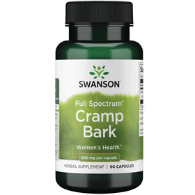 Swanson Cramp Bark 500 mg 60 Capsules - vue avant