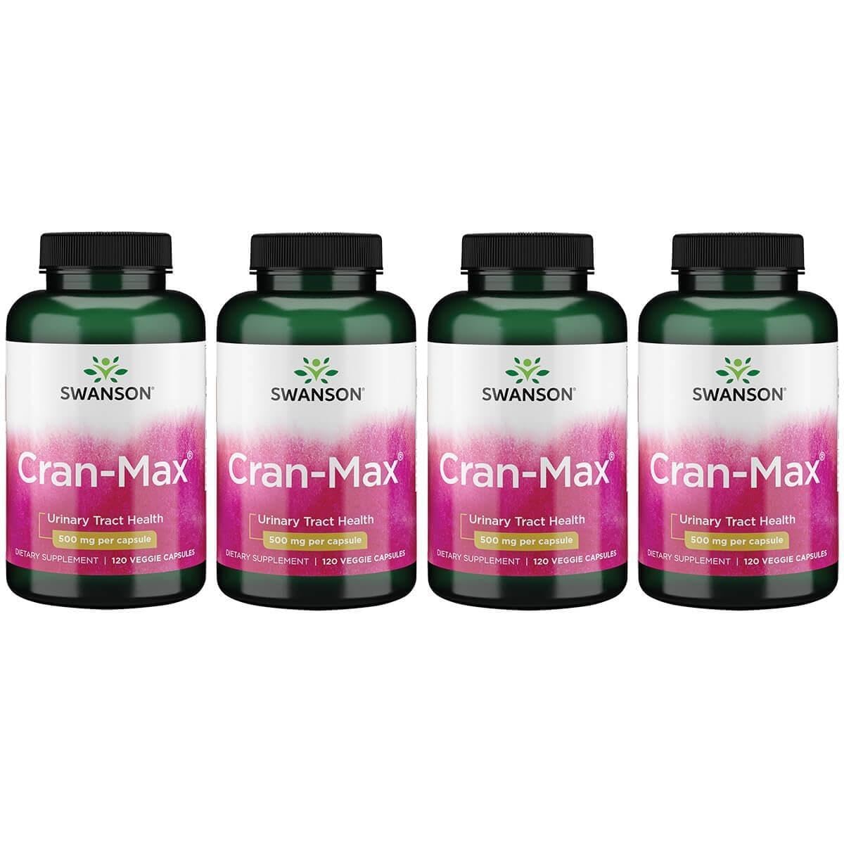 Swanson Cran-Max 500 mg 120 capsules végétariennes vue de face
