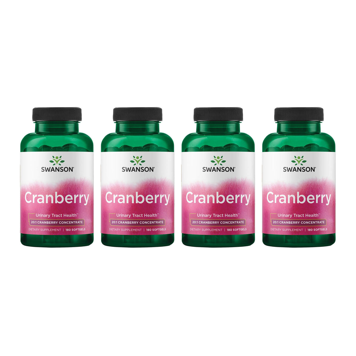 Swanson Cranberry 180 gélules concentré de jus de cranberry, vue avant