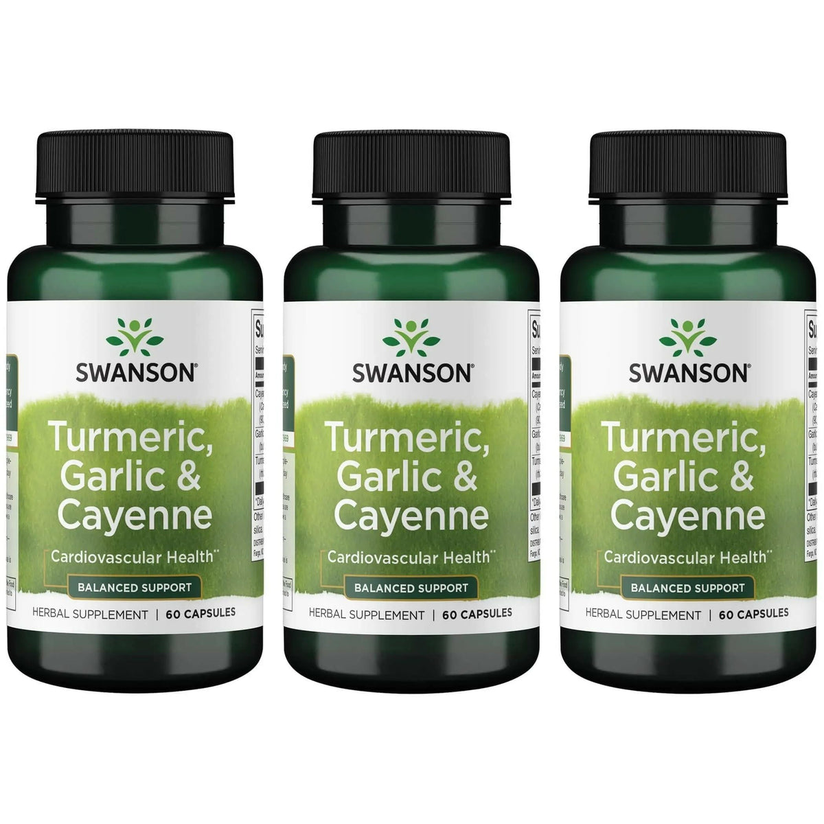 Swanson Curcuma Ail & Cayenne 60 Capsules boîte avant