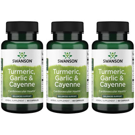 Swanson Curcuma Ail & Cayenne 60 Capsules boîte avant