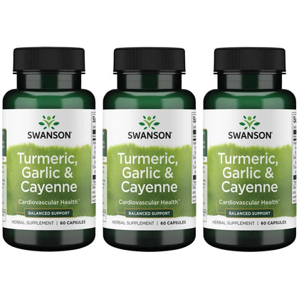 Swanson Curcuma Ail & Cayenne 60 Capsules boîte avant