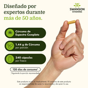 Swanson Curcuma Curcumine, capsules dans un bol