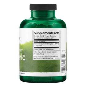 Swanson Curcuma Curcumine, capsules sur fond blanc
