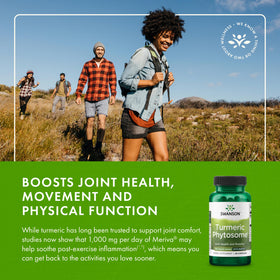 Swanson Curcuma Phytosome Meriva 500 mg capsules sur une table