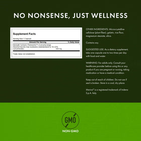 Swanson Curcuma Phytosome Meriva 500 mg étiquette