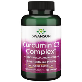 Swanson Curcumin C3 Complex 60 gélules avec un design de packaging clair