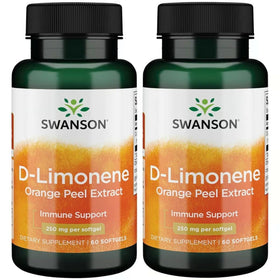 Swanson D-Limonène 250 mg 60 gélules vue avant avec étiquette