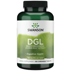 Swanson DGL Réglisse 385 mg comprimés à mâcher, vue de face