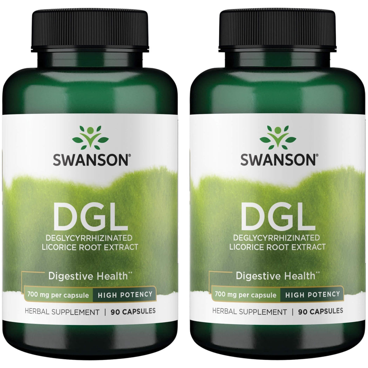 Swanson DGL Réglisse 90 capsules vue de face