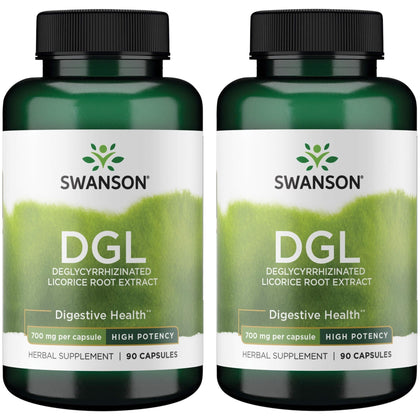 Swanson DGL Réglisse 90 capsules vue de face
