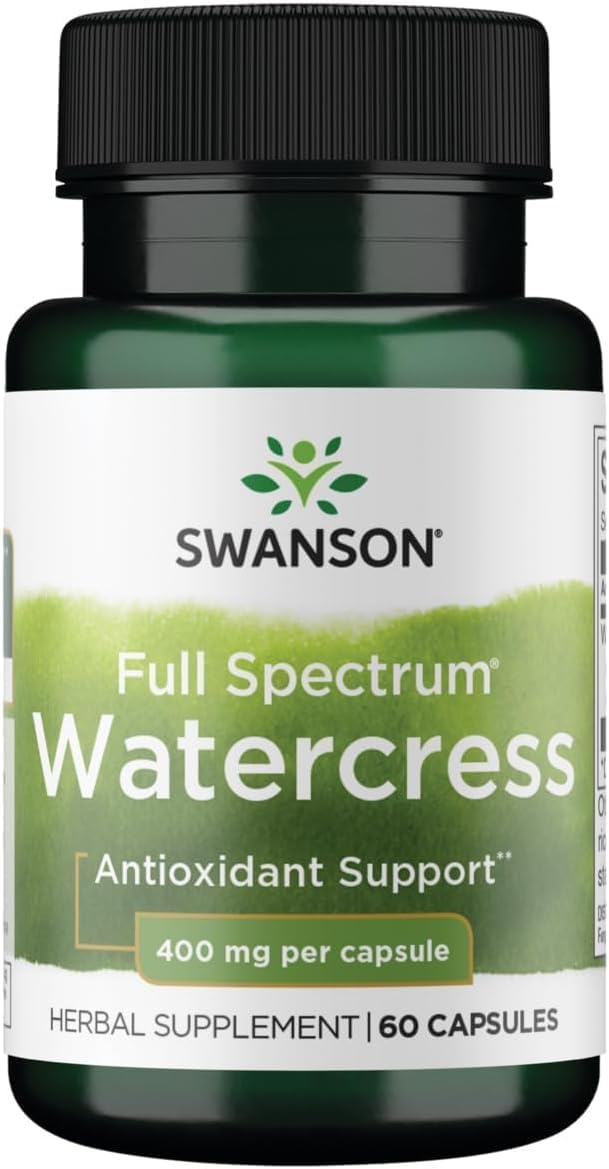 Swanson Eau Cresson 400 mg 60 Capsules vue de face