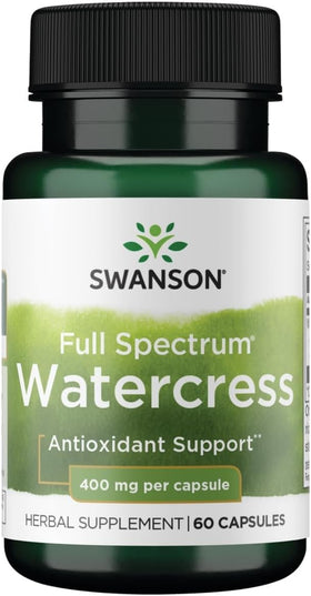 Swanson Eau Cresson 400 mg 60 Capsules vue de face