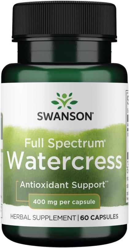 Swanson Eau Cresson 400 mg 60 Capsules vue de face