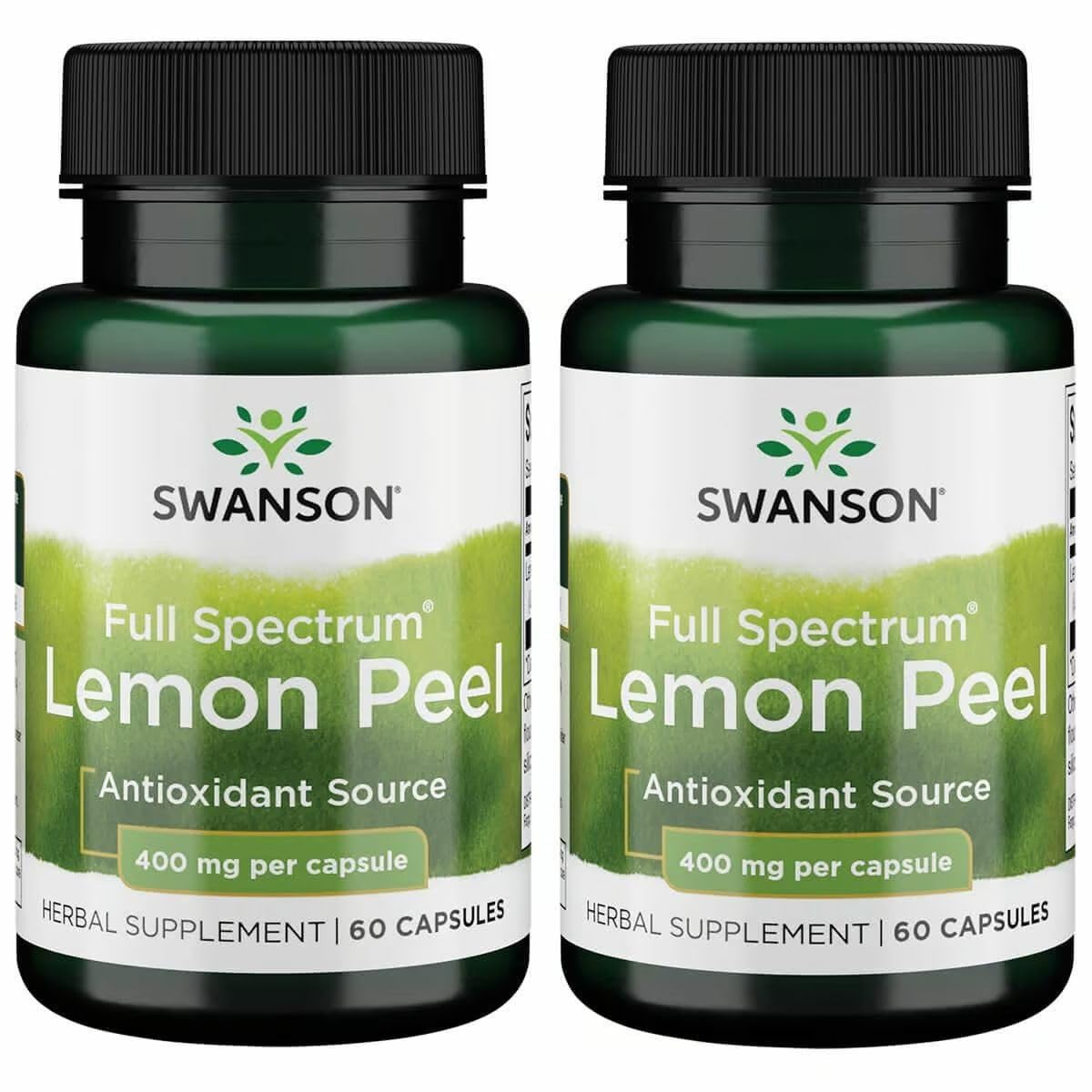 Swanson Écorce de Citron 400 mg, 60 Capsules, vue de face