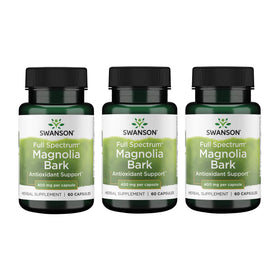 Swanson Écorce de Magnolia 400 mg, 60 capsules, vue de face
