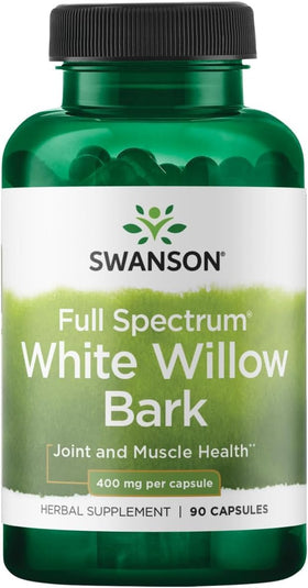 Swanson Écorce de Saule Blanc 400 mg 90 Capsules - vue de face