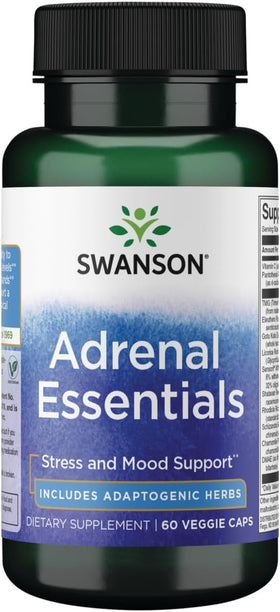 Swanson Énergie et Stress 60 capsules végétales vue de face