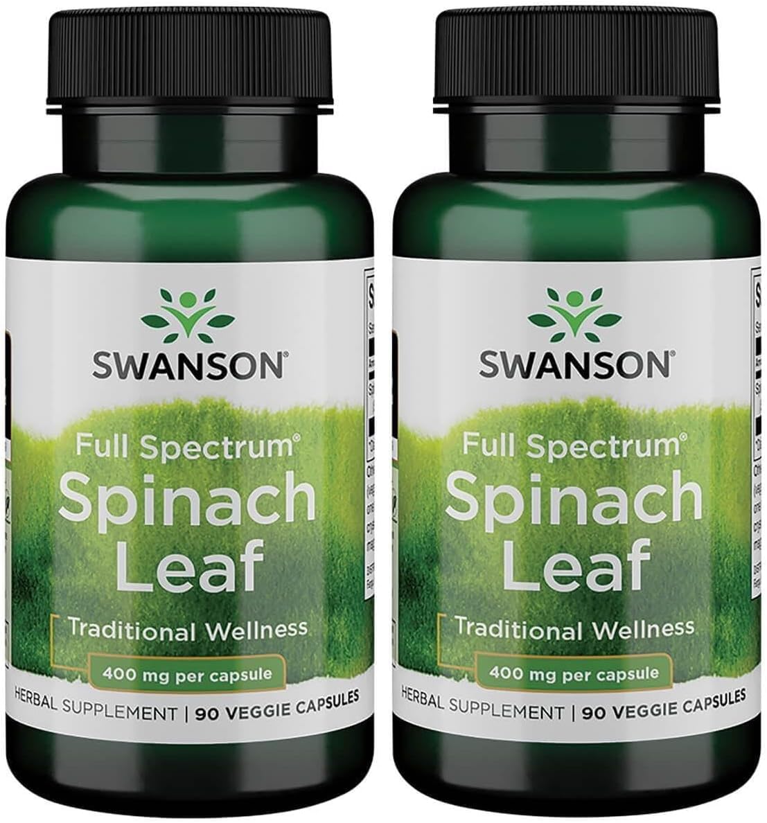 Swanson Épinard 400 mg gélules végétales - vue avant